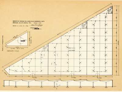 Drawing of hyperbolic roof